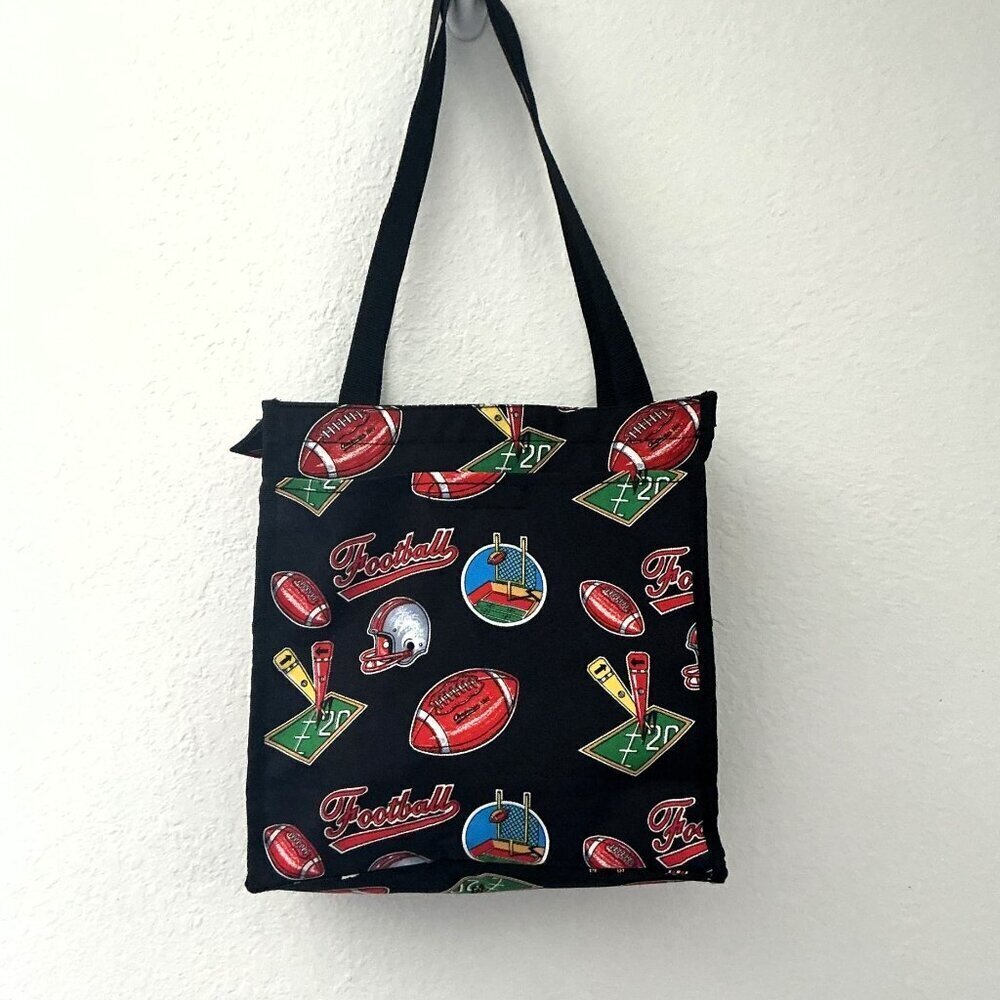Vintage-Style Football Canvas Tote Bag - Picture 7 of 16
